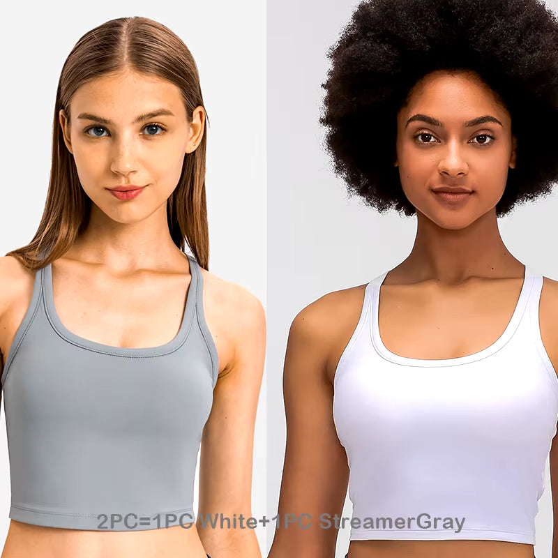 MOTION Sports Bra Tank Top Buttery Soft Women Racerback Crop Top for Workout Fitness Running Yoga