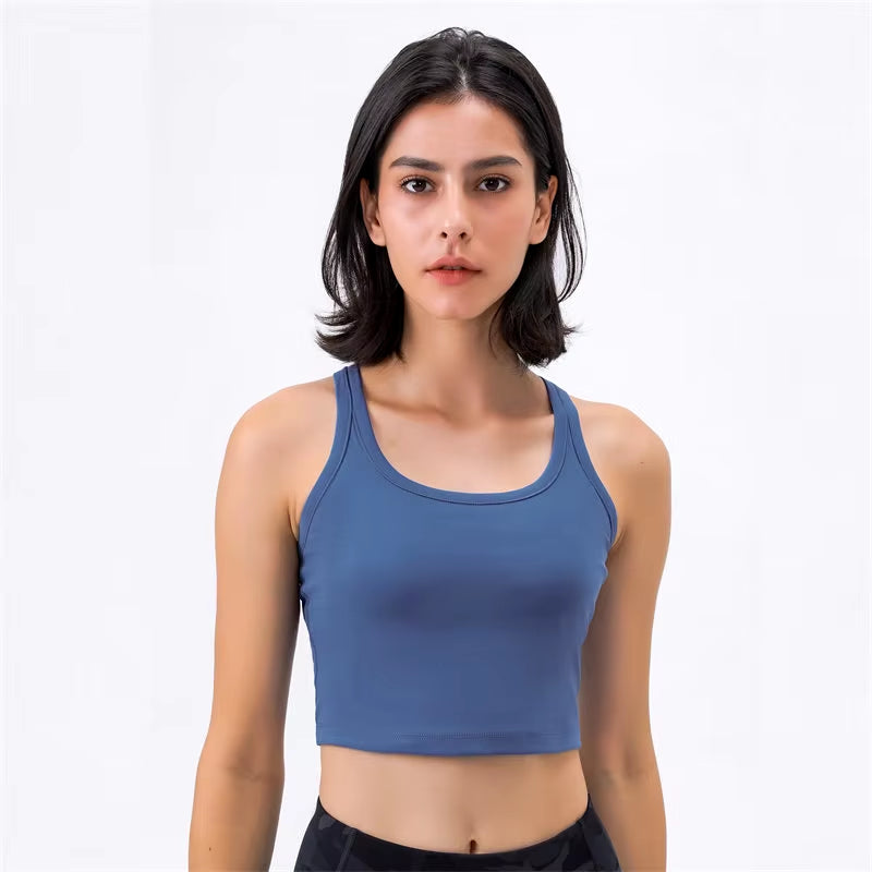 MOTION Sports Bra Tank Top Buttery Soft Women Racerback Crop Top for Workout Fitness Running Yoga