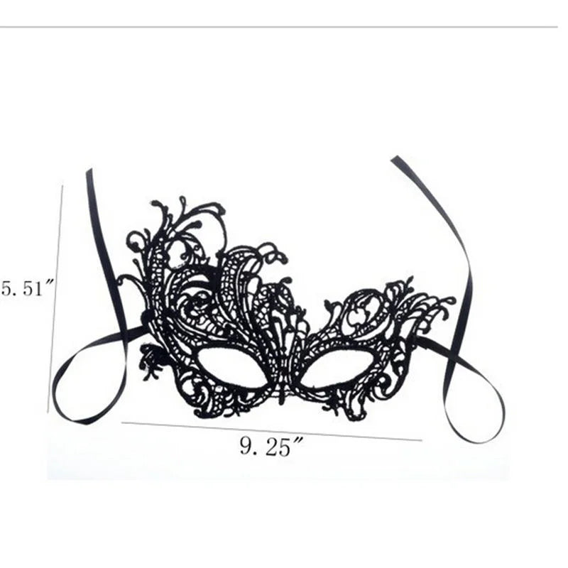 Eye Mask Sexy Lace Venetian Masquerade Ball Halloween Party Fancy Dress Costume Props Lady Black Lace Hollow Face Mask