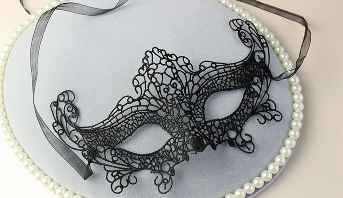 Eye Mask Sexy Lace Venetian Masquerade Ball Halloween Party Fancy Dress Costume Props Lady Black Lace Hollow Face Mask