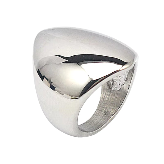 Shield Shaped Silver Color Stainless Steel Rings for Women Size 8 6 5 10.5 11 9 7 Fashion Jewellry Gift Rings Wholesale