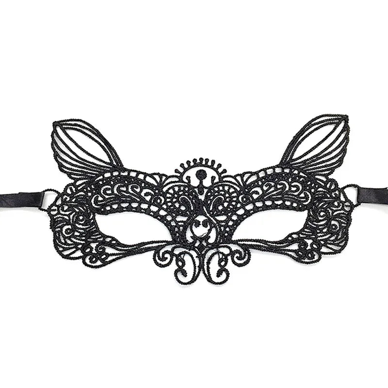 Eye Mask Sexy Lace Venetian Masquerade Ball Halloween Party Fancy Dress Costume Props Lady Black Lace Hollow Face Mask