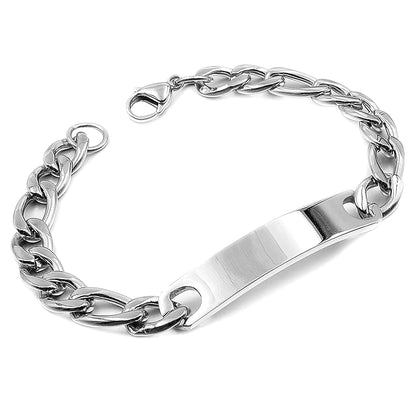 Stainless Steel ID Bracelet for Women Men 2016 Jewellery Fashion Chain Cuff,4 Colors, Wholesale Items,Wb001