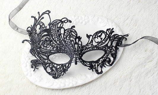 Eye Mask Sexy Lace Venetian Masquerade Ball Halloween Party Fancy Dress Costume Props Lady Black Lace Hollow Face Mask