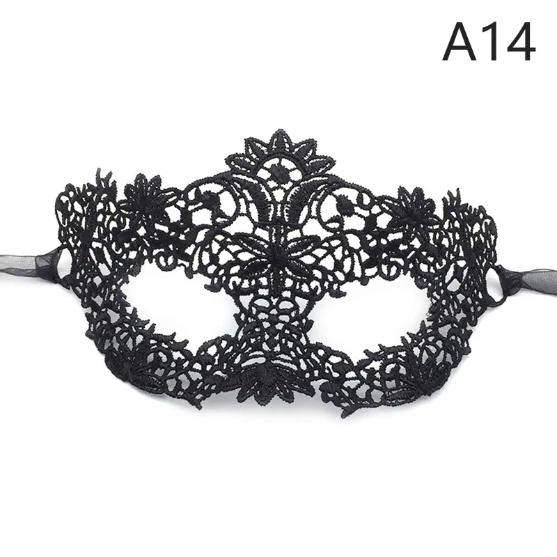 Eye Mask Sexy Lace Venetian Masquerade Ball Halloween Party Fancy Dress Costume Props Lady Black Lace Hollow Face Mask