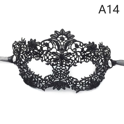 Eye Mask Sexy Lace Venetian Masquerade Ball Halloween Party Fancy Dress Costume Props Lady Black Lace Hollow Face Mask