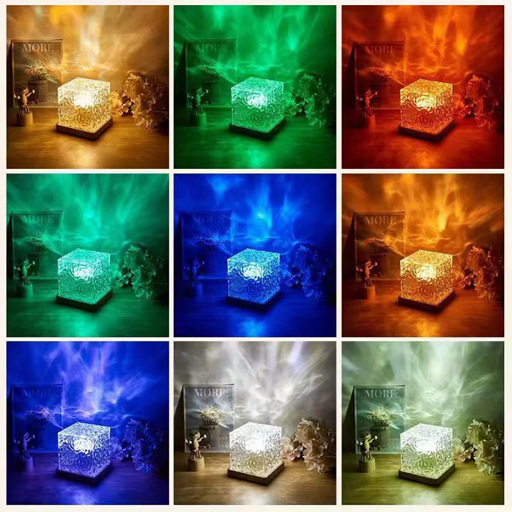 Aurora Borealis Projection Lamp Ocean Atmosphere Lamp Ceiling Starry Night Light Creative Gift for Bedroom Restaurant Decoration