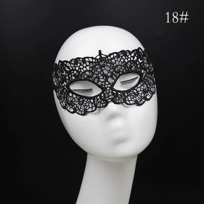 Eye Mask Sexy Lace Venetian Masquerade Ball Halloween Party Fancy Dress Costume Props Lady Black Lace Hollow Face Mask