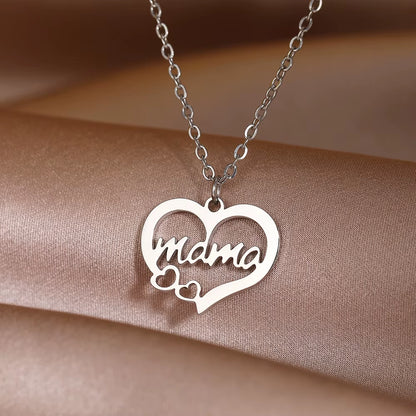 Stainless Steel Necklaces Sweet Cute Hearts Infinity Symbol Fashion Pendants Chains Choker Necklace for Women Jewelry Trend Fine