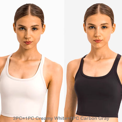 MOTION Sports Bra Tank Top Buttery Soft Women Racerback Crop Top for Workout Fitness Running Yoga