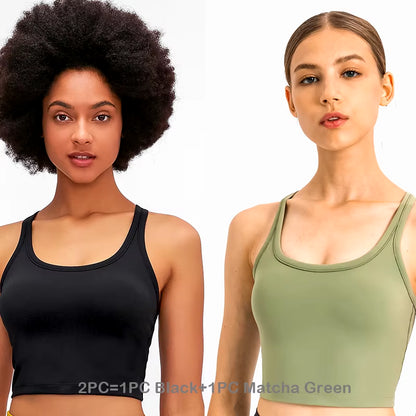 MOTION Sports Bra Tank Top Buttery Soft Women Racerback Crop Top for Workout Fitness Running Yoga