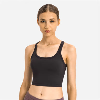 MOTION Sports Bra Tank Top Buttery Soft Women Racerback Crop Top for Workout Fitness Running Yoga