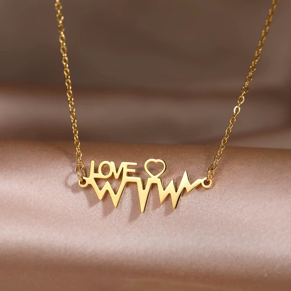 Stainless Steel Necklaces Sweet Cute Hearts Infinity Symbol Fashion Pendants Chains Choker Necklace for Women Jewelry Trend Fine