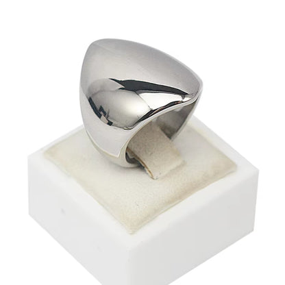 Shield Shaped Silver Color Stainless Steel Rings for Women Size 8 6 5 10.5 11 9 7 Fashion Jewellry Gift Rings Wholesale