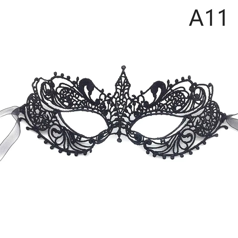 Eye Mask Sexy Lace Venetian Masquerade Ball Halloween Party Fancy Dress Costume Props Lady Black Lace Hollow Face Mask