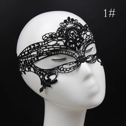 Eye Mask Sexy Lace Venetian Masquerade Ball Halloween Party Fancy Dress Costume Props Lady Black Lace Hollow Face Mask