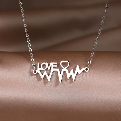 Stainless Steel Necklaces Sweet Cute Hearts Infinity Symbol Fashion Pendants Chains Choker Necklace for Women Jewelry Trend Fine